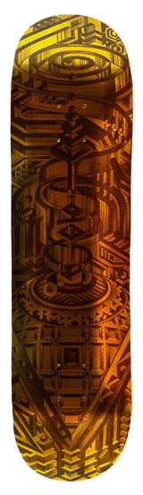 EYE SEE SINE GOLD SKATEBOARD DECK I