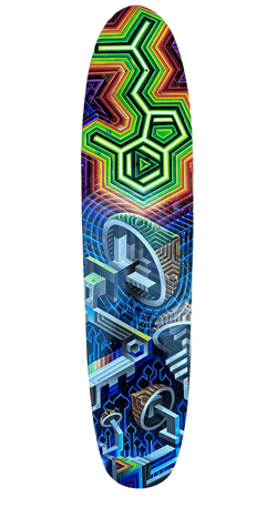 ENSIS OF CUBE LONGBOARD SKATE DECK
