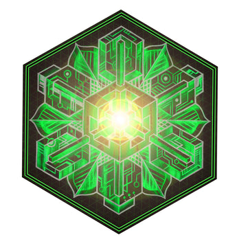 LIME SNOWFLAKE STICKER