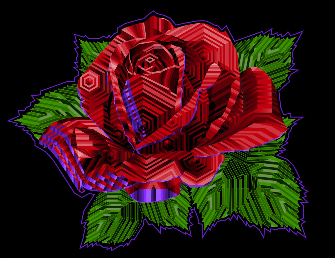 ISO ROSE DIE CUT STICKER