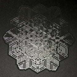 DIVINE CIRCUIT SILVER FOIL STICKER
