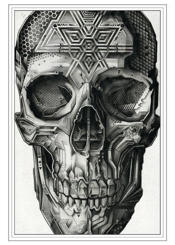 2C-B WHITE SKULL LIMITED EDITION SIGNED PRINT